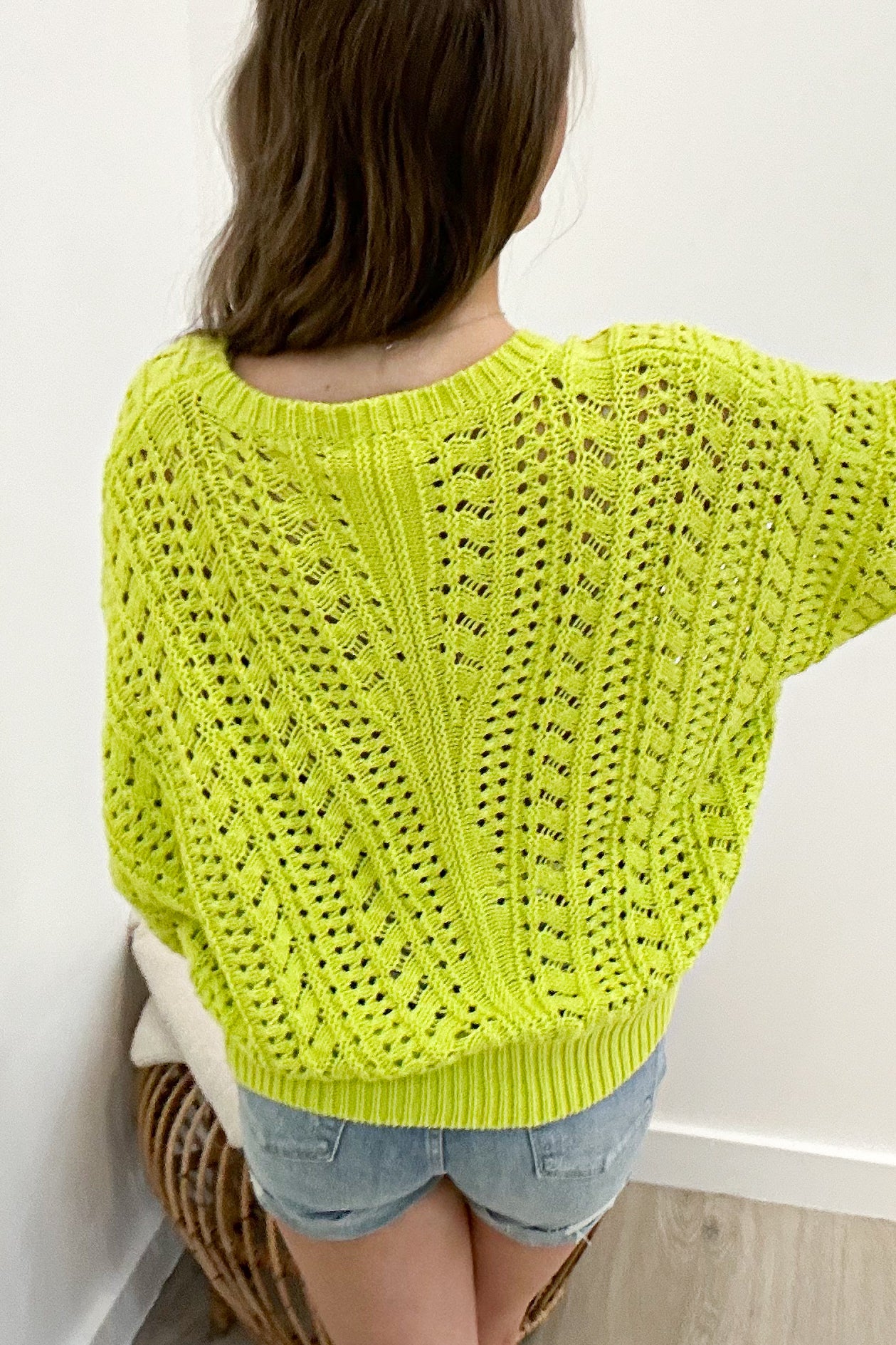 "Best Of Me" Sweater (Lime Yellow)