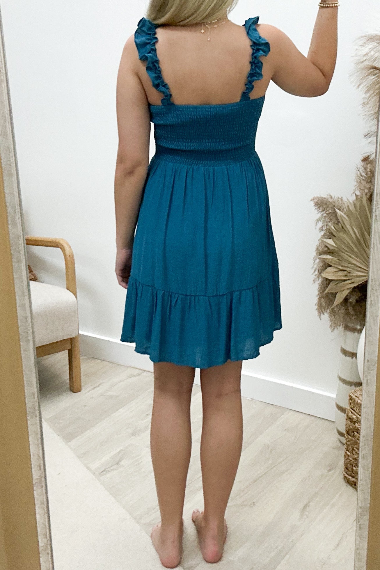 "Inner Delight" Dress (Teal) - Happily Ever Aften
