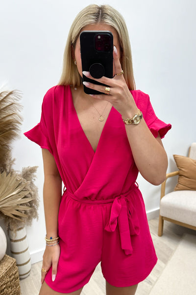 "The Simple Life" Romper (Fuchsia) - Happily Ever Aften