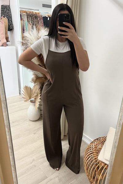 "Love You A Latte" Jumpsuit - Happily Ever Aften