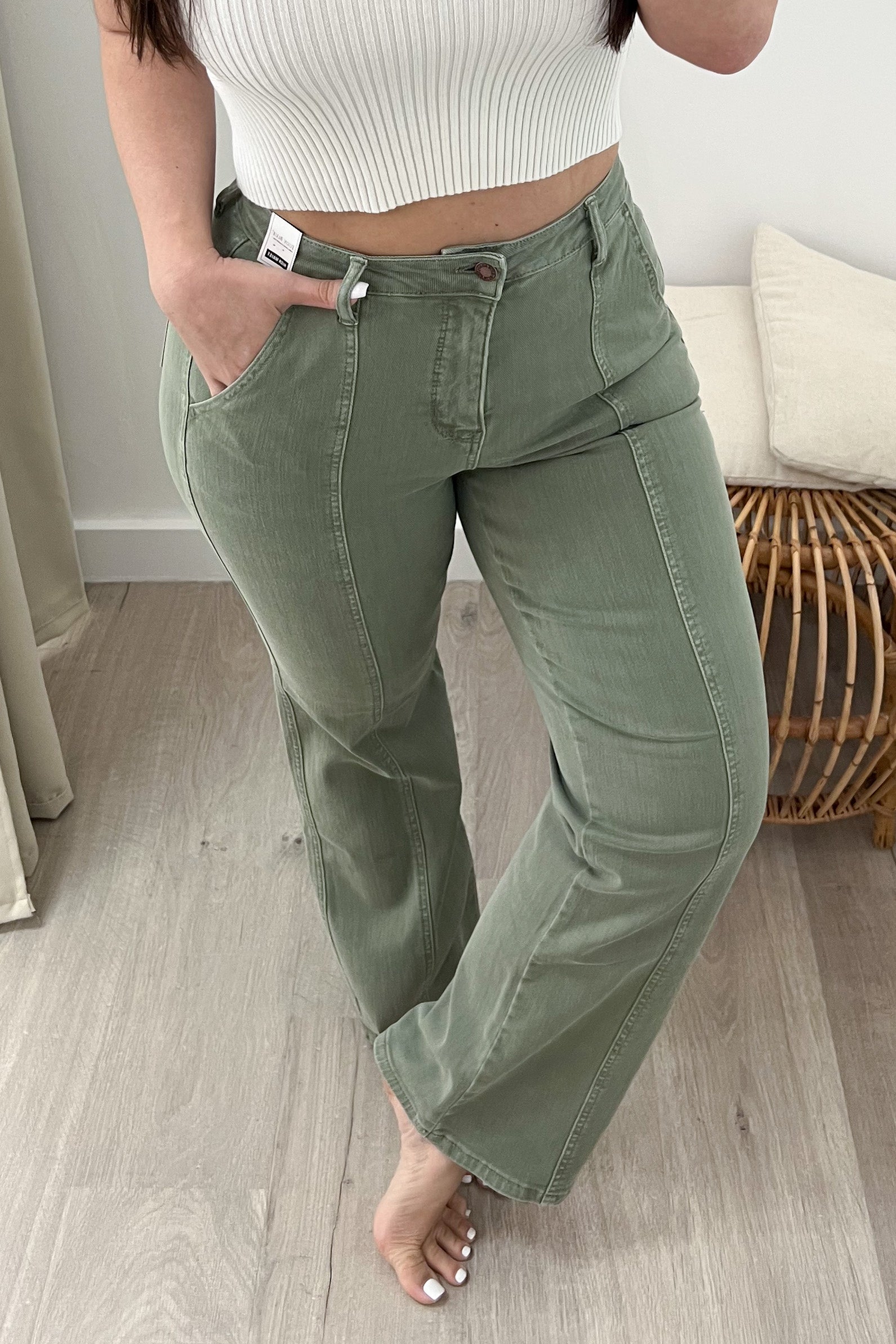 Olivia Cuffed Cropped Straight-Leg Denim main image 1