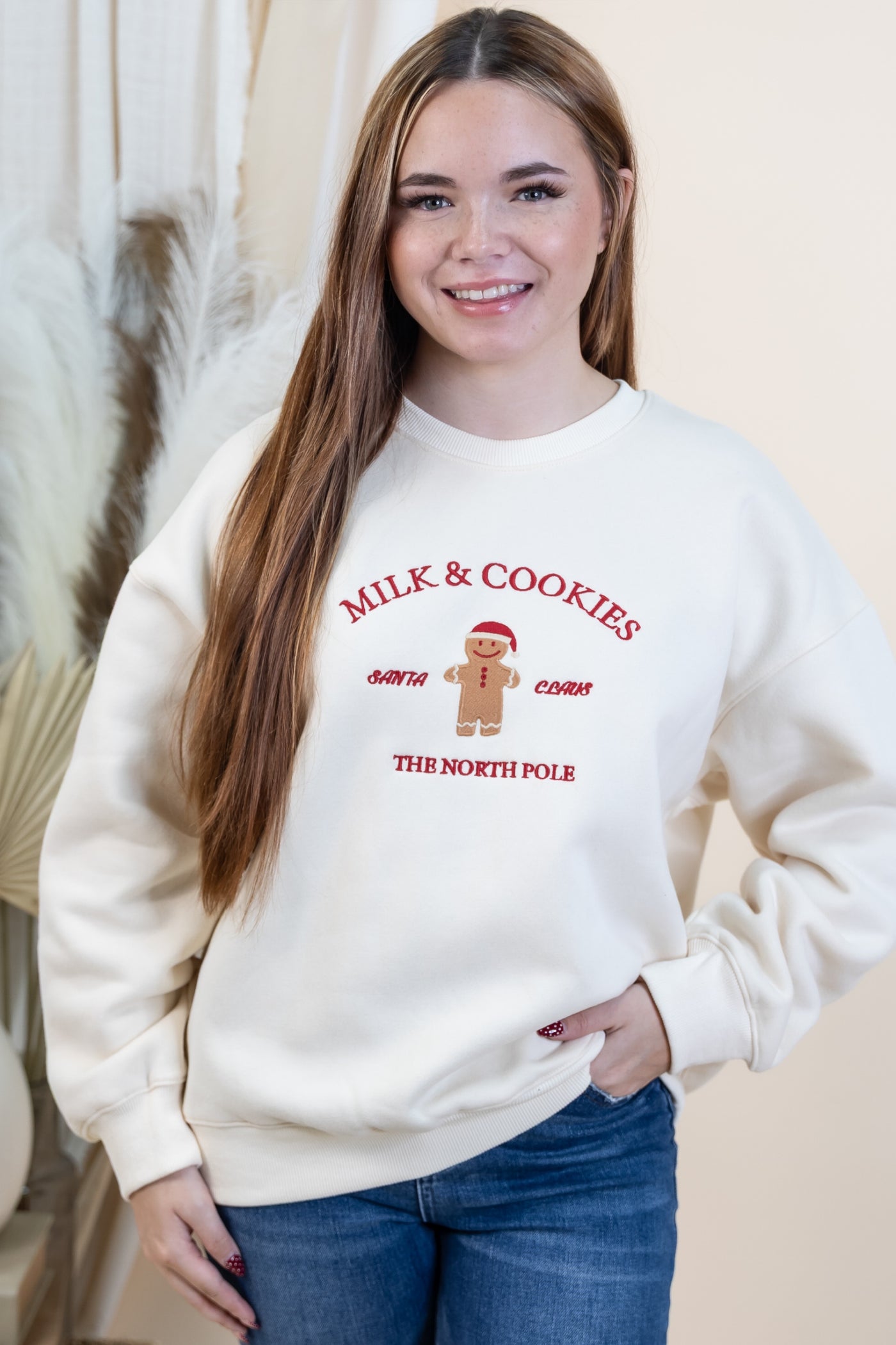 "Milk & Cookies" Sweatshirt (Cream)