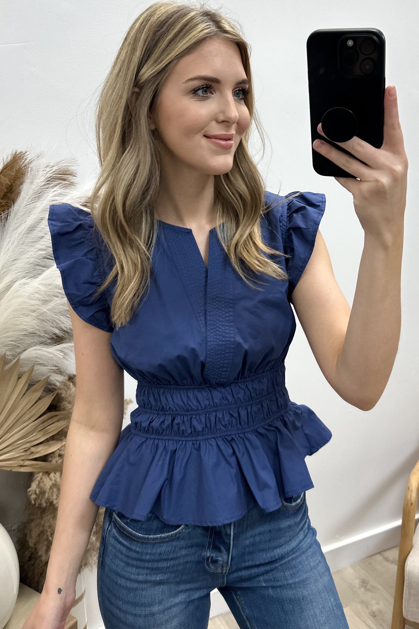 "Calm Reflections" Top (Navy)