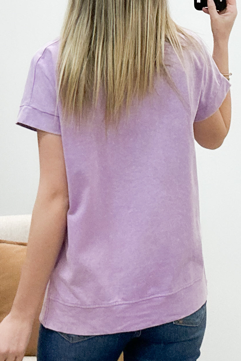 "On The Go" Top (Lilac)