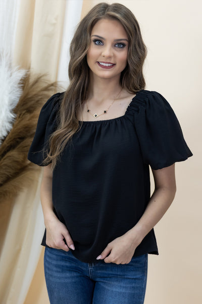 "Minimal Muse" Blouse (Black)