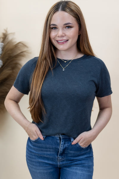 "For The Record" Top (Midnight Navy)
