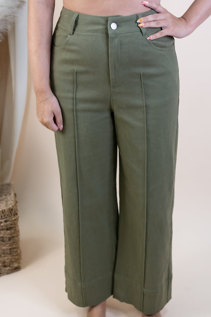 "Tailored Touch" Pants (Olive)