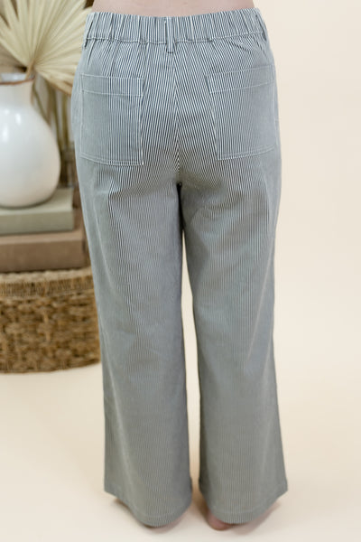 "Day Dreaming" Wide Leg Pants (Black/Cream)