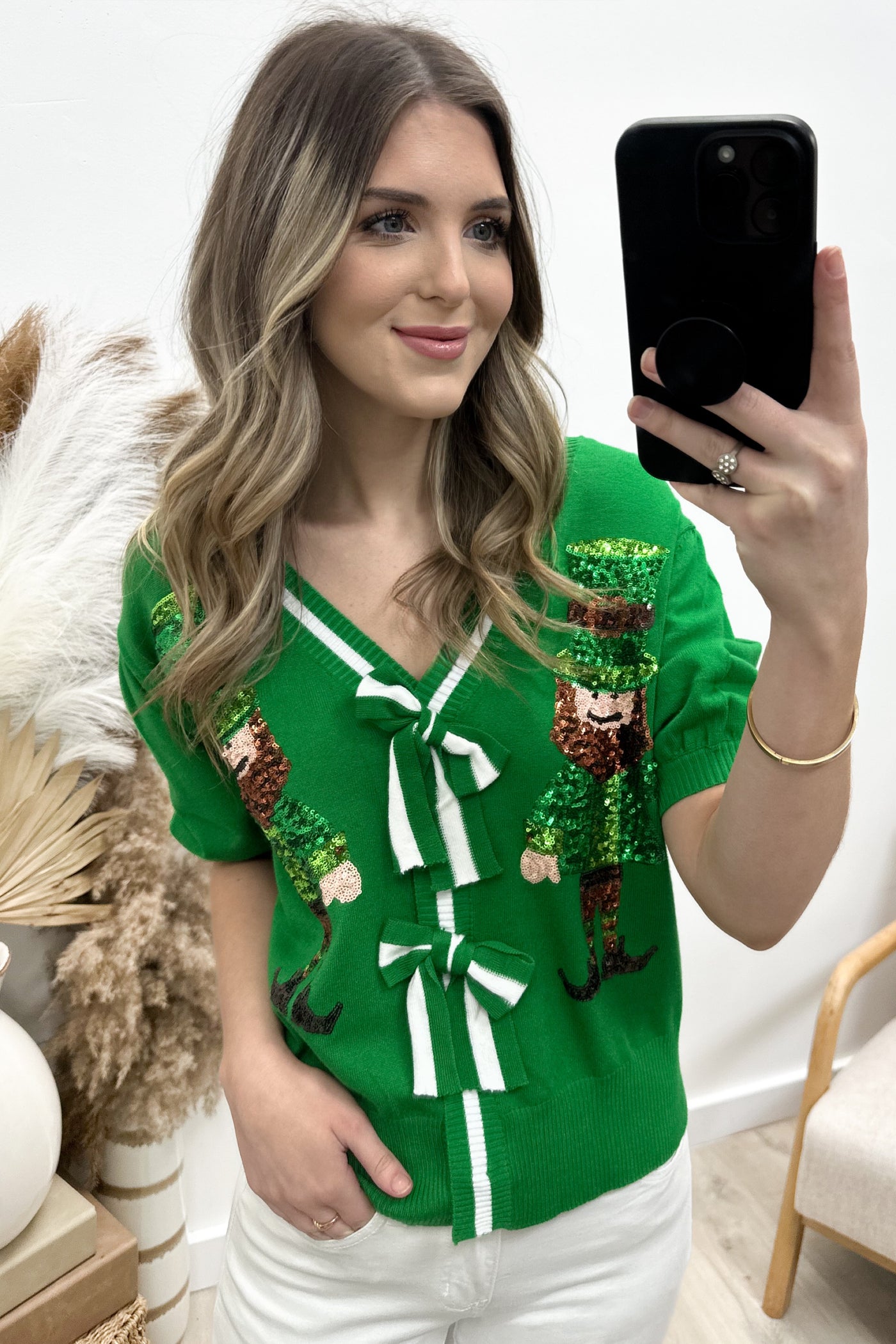 "Feeling The Luck" Top (Green)