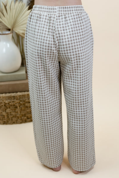 "Meet In The Middle" Pants (Cream/Taupe)