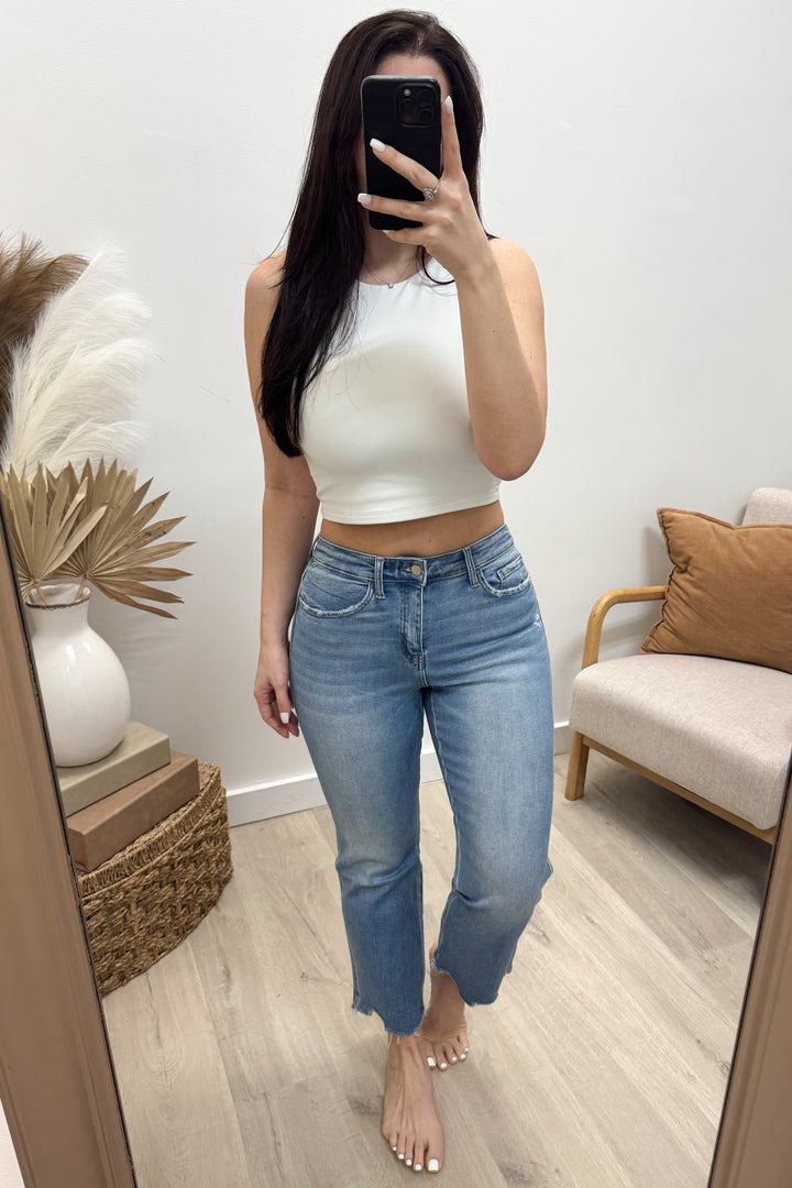 Kelly Cropped Straight Leg Jeans