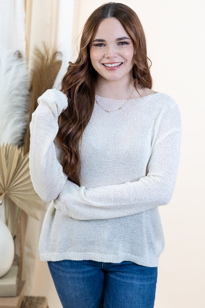 "Walking On Air" Sweater (Off White)