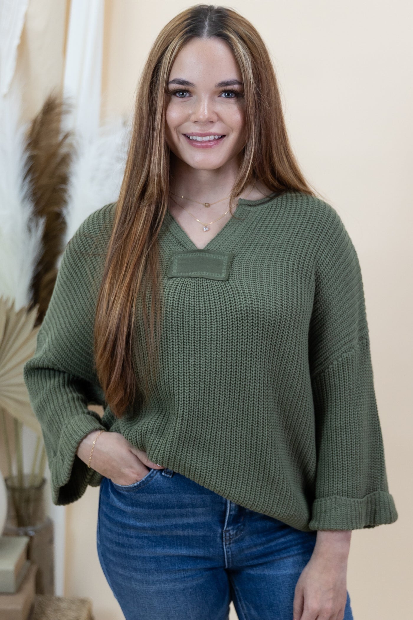 "Special Feelings" Sweater (Olive)