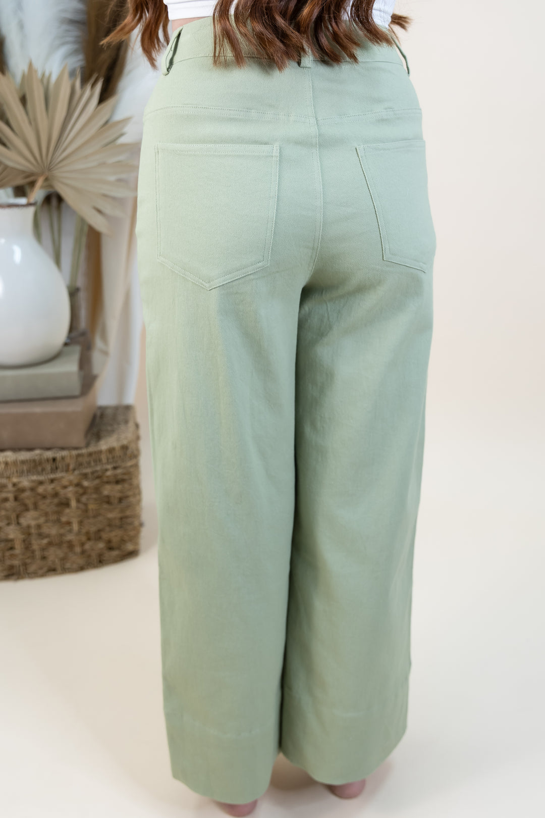 "Tailored Touch" Pants (Sage)