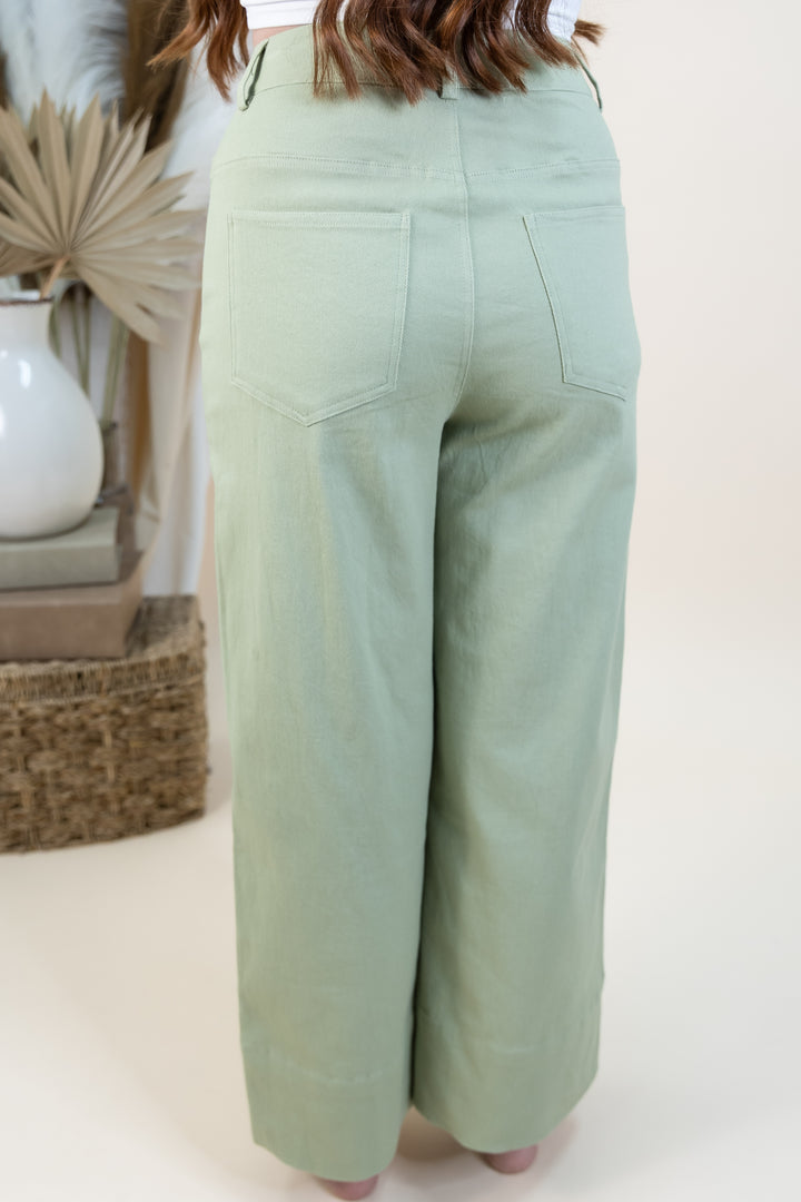 "Tailored Touch" Pants (Sage)