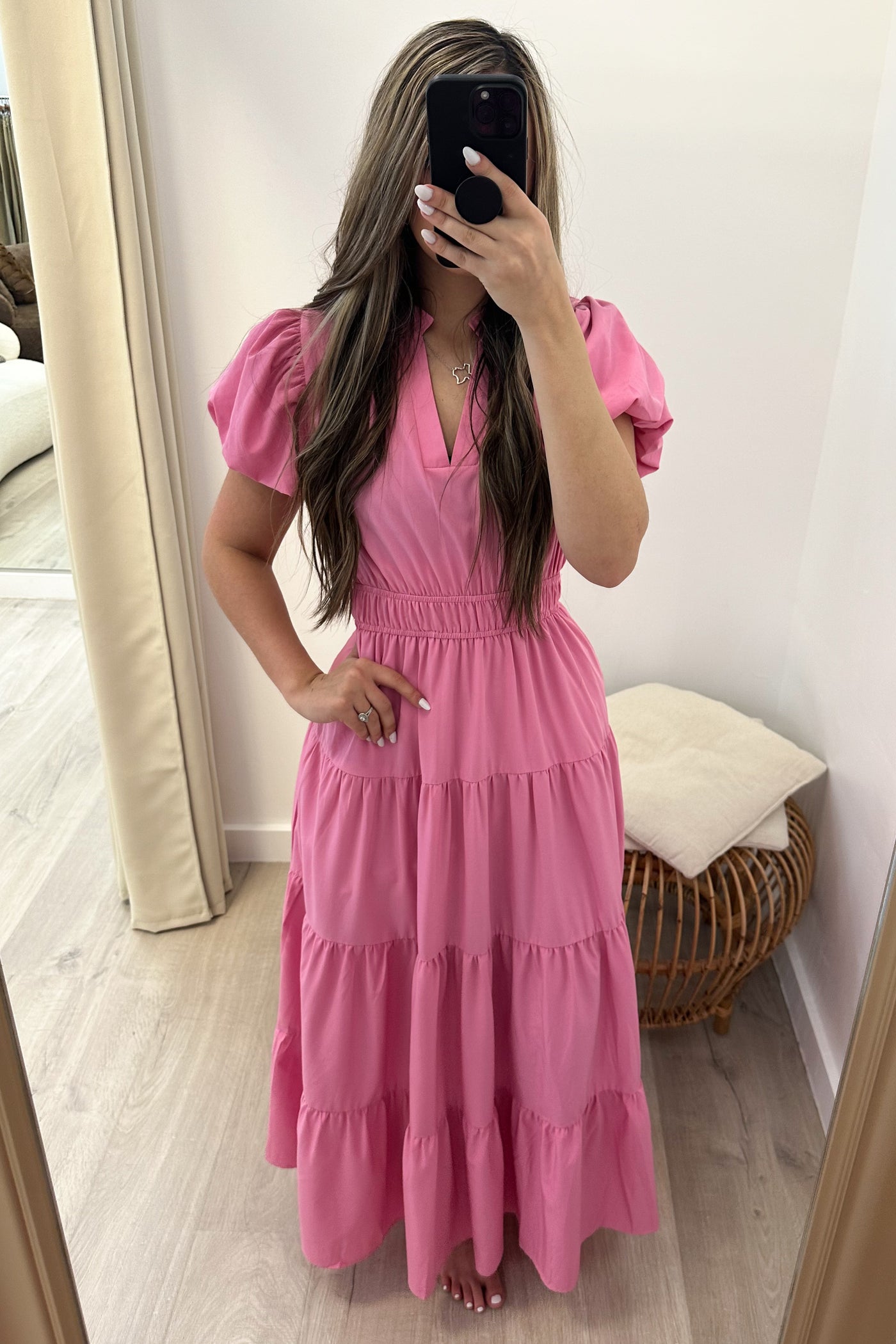 "Sunday Brunch" Maxi Dress (Pink)