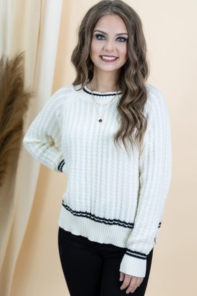 "Sweet & Certain" Sweater (Ivory)