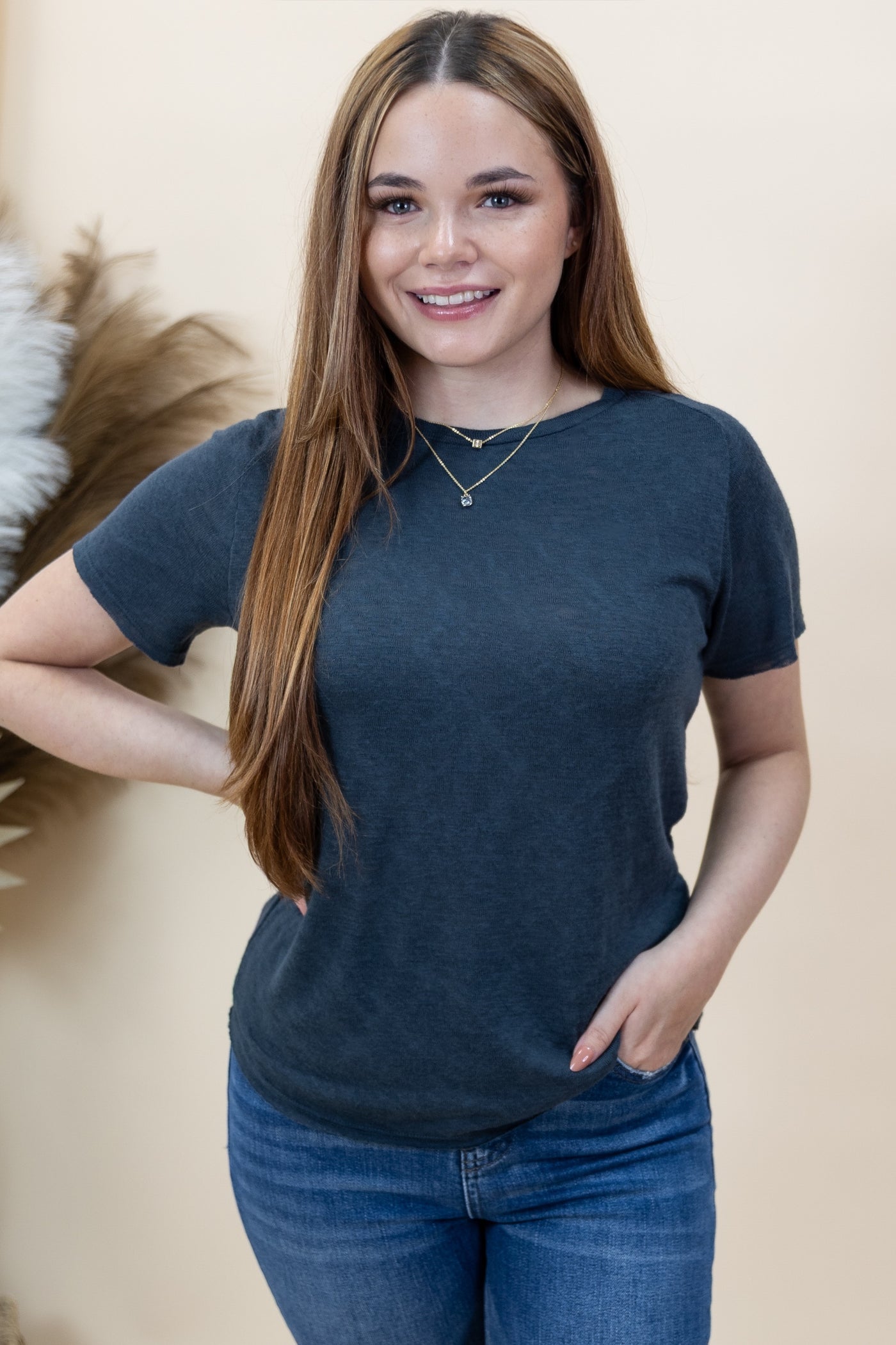 "For The Record" Top (Midnight Navy)