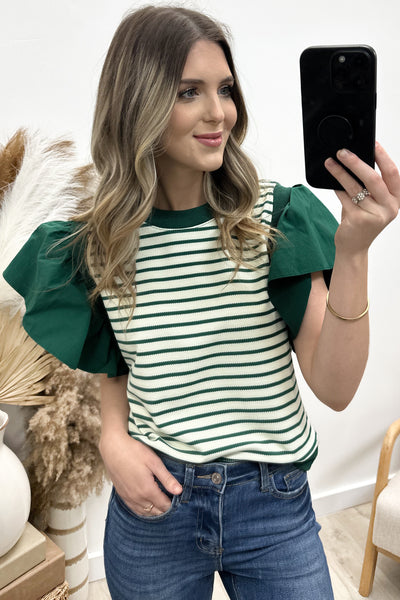 "Posh Perfection" Top (Hunter Green)