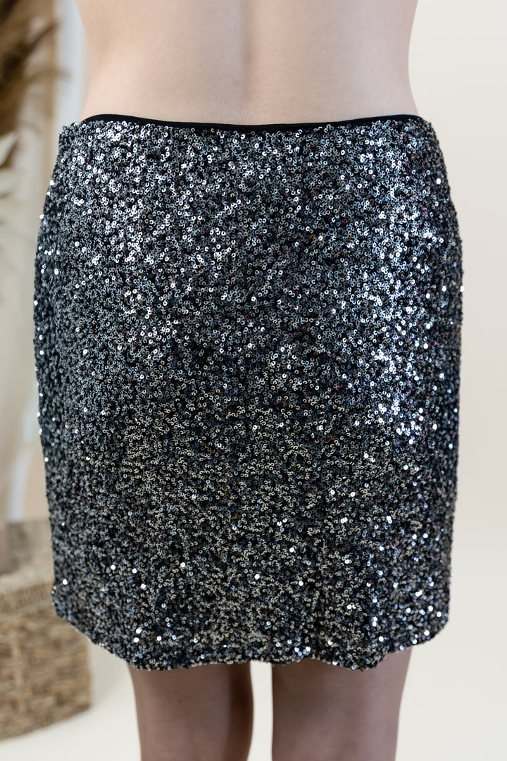 "Midnight Magic" Skirt (Black/Silver)
