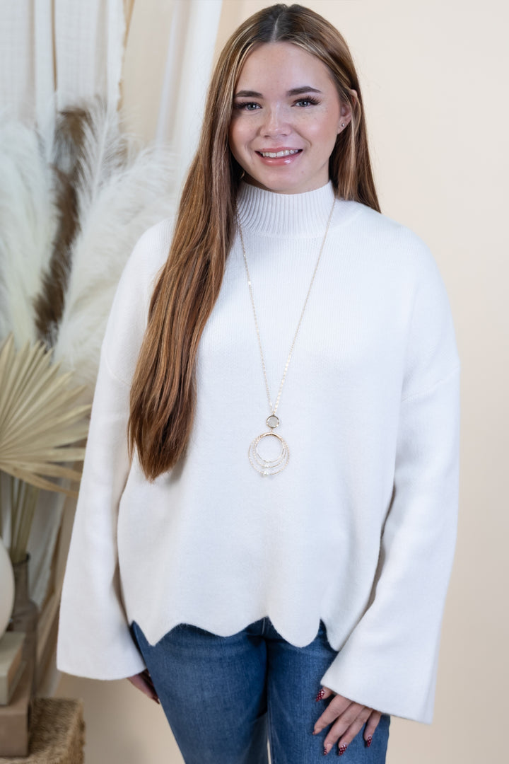 "Calling It Even" Sweater (Cream)
