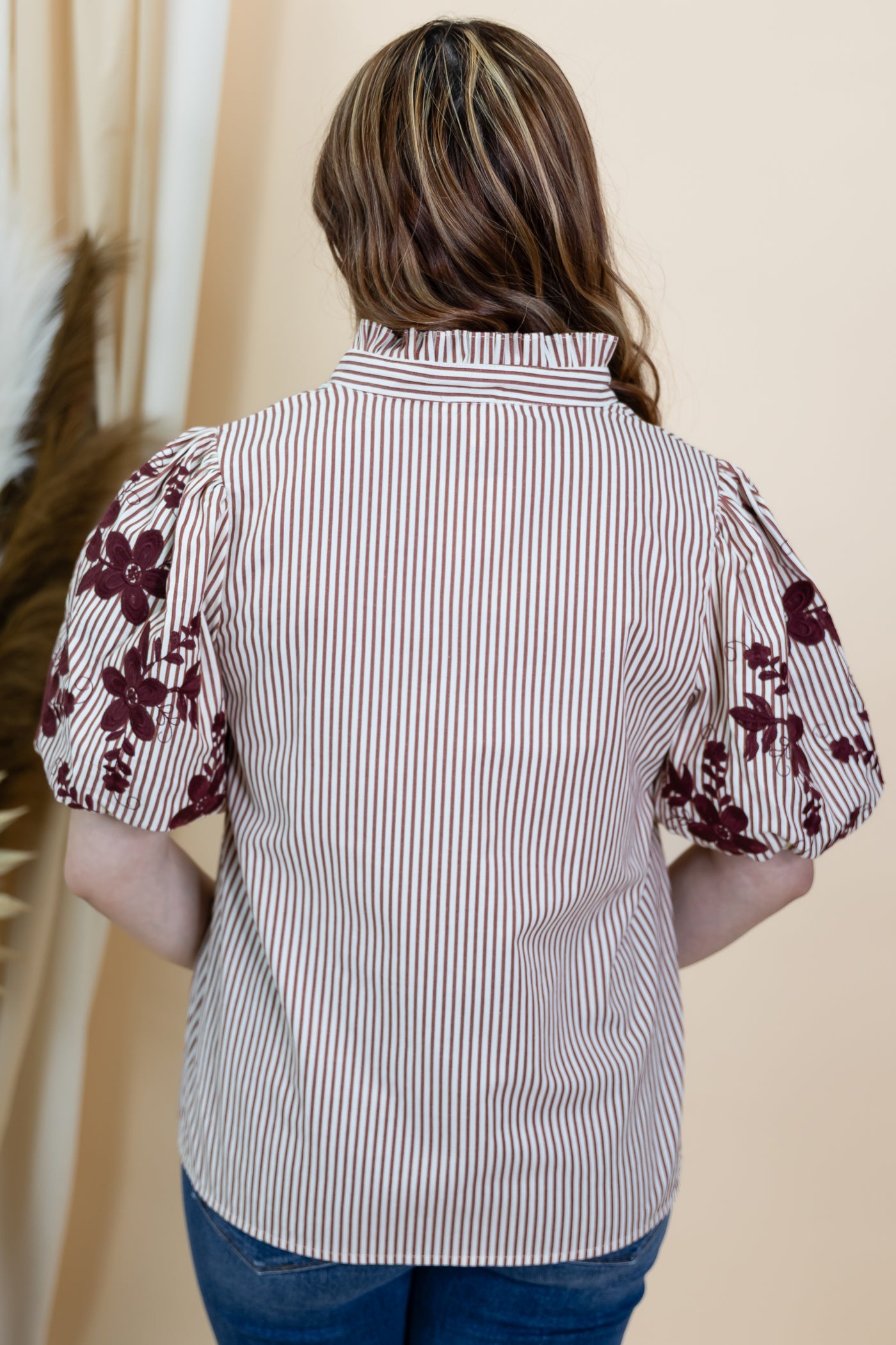 "Feeling Like Yourself" Blouse (Burgundy)