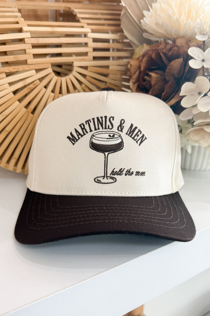 Martinis & Men Trucker Hat (Brown/Natural)