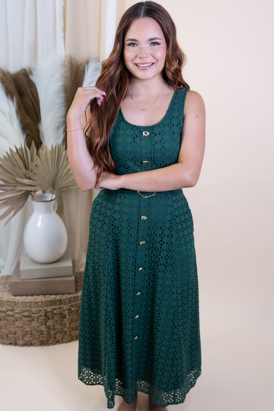 "Sweet Enchantment" Dress (Hunter Green)