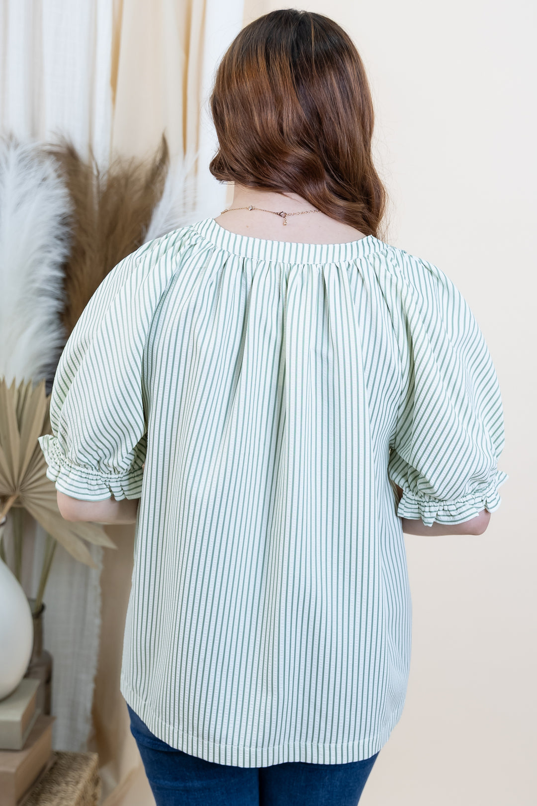 "Polished Simplicity" Blouse (Sage)