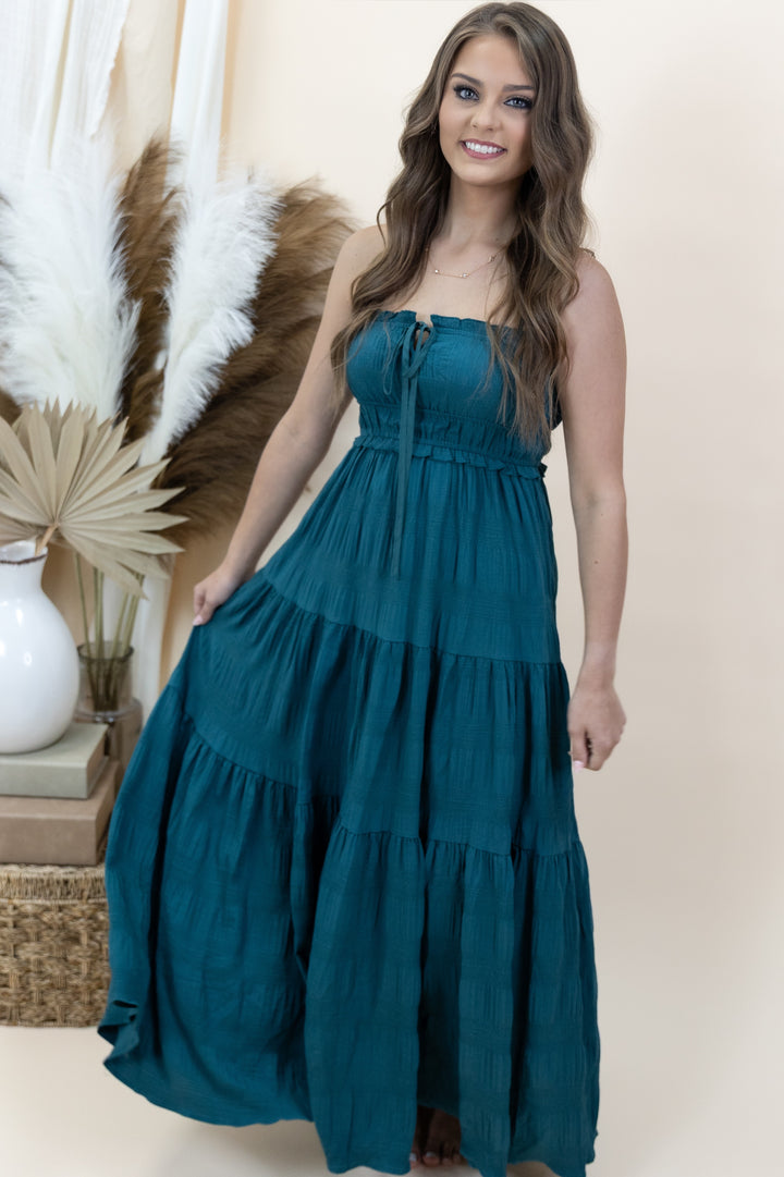 "Stolen Splendor" Dress (Hunter Green)