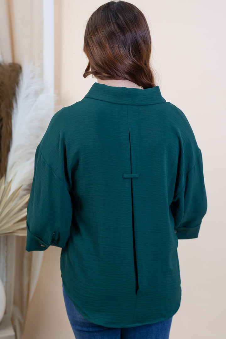 "Sharp & Simple" Button Up (Green)