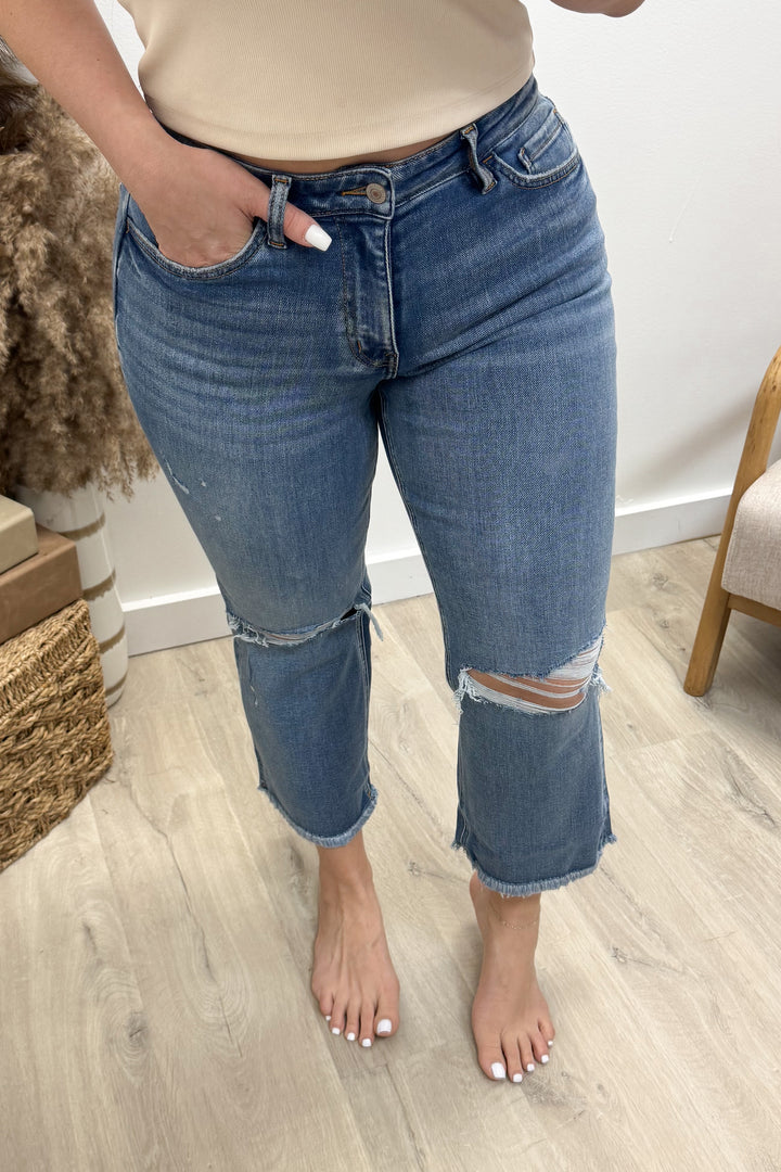 Dana Cropped Straight Leg Jeans