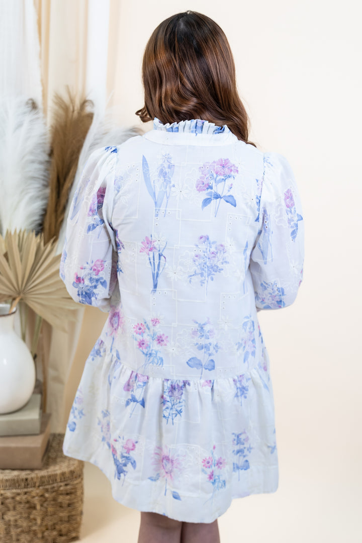 "Brunch Blooms" Dress (Lavender)