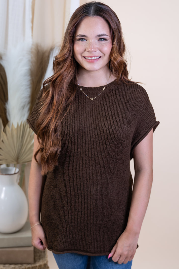 "Relaxed Revival" Top (Chocolate Brown)