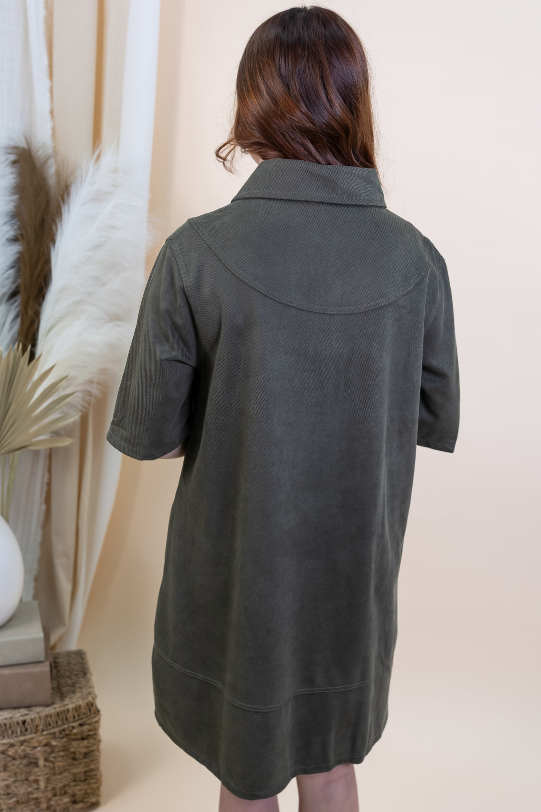"Sweetly Suede" Dress (Olive)