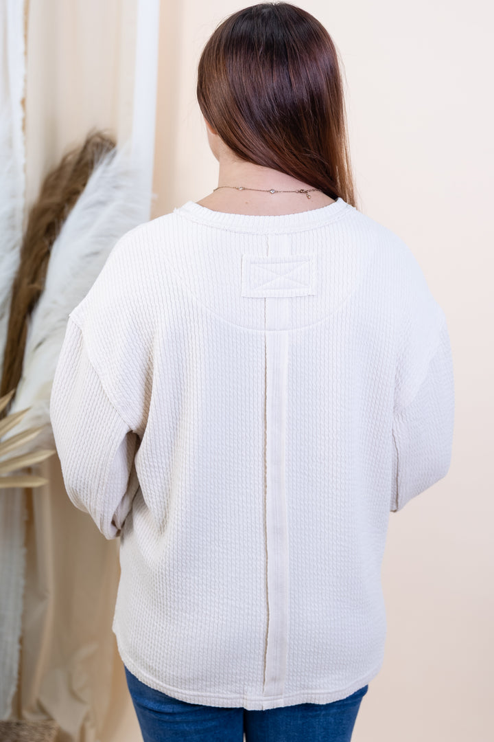 "Casually Cozy" Sweater (Natural)