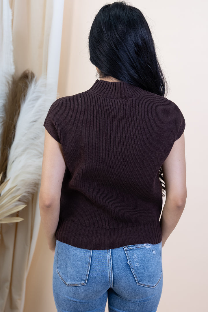 "Simply Yours " Sweater Top (Chocolate)