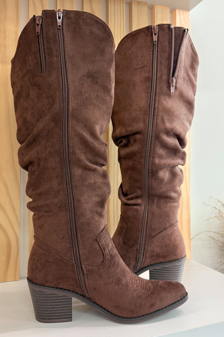 Whitney Tall Boots (Brown)