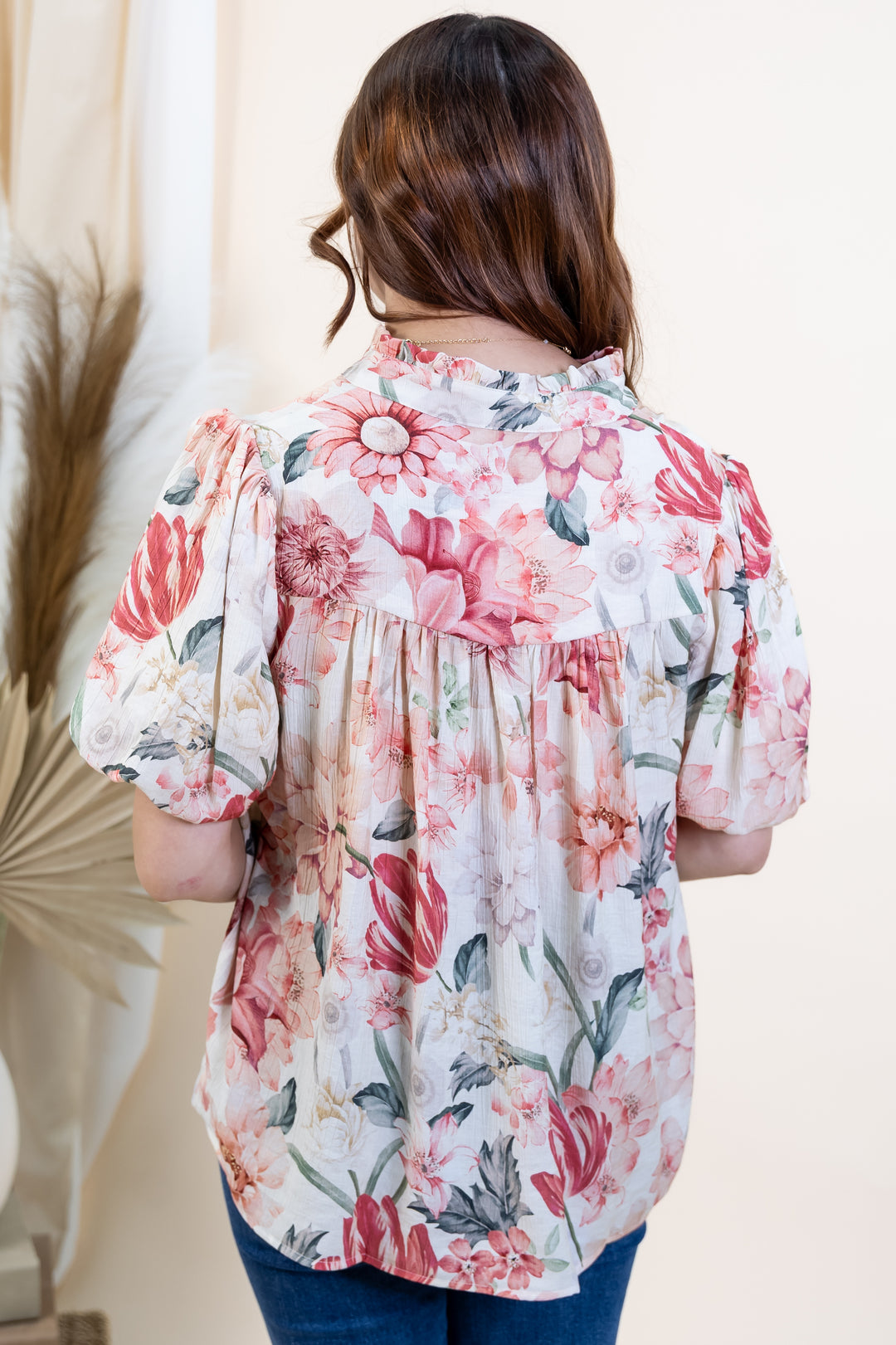 "Petal Kisses" Blouse (Cream Mix)
