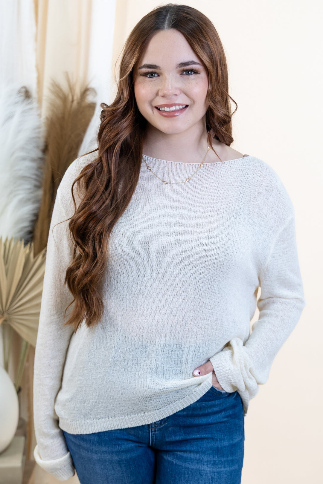 "Walking On Air" Sweater (Off White)