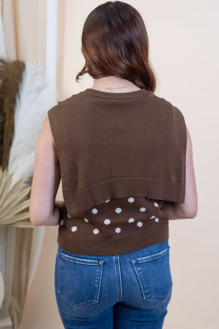 "Spot On" Top (Brown)