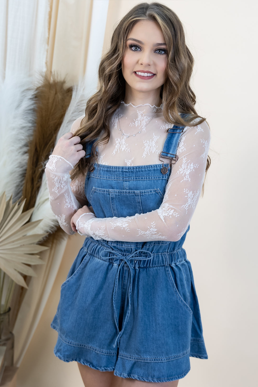 "Range Rider" Romper (Washed Denim)