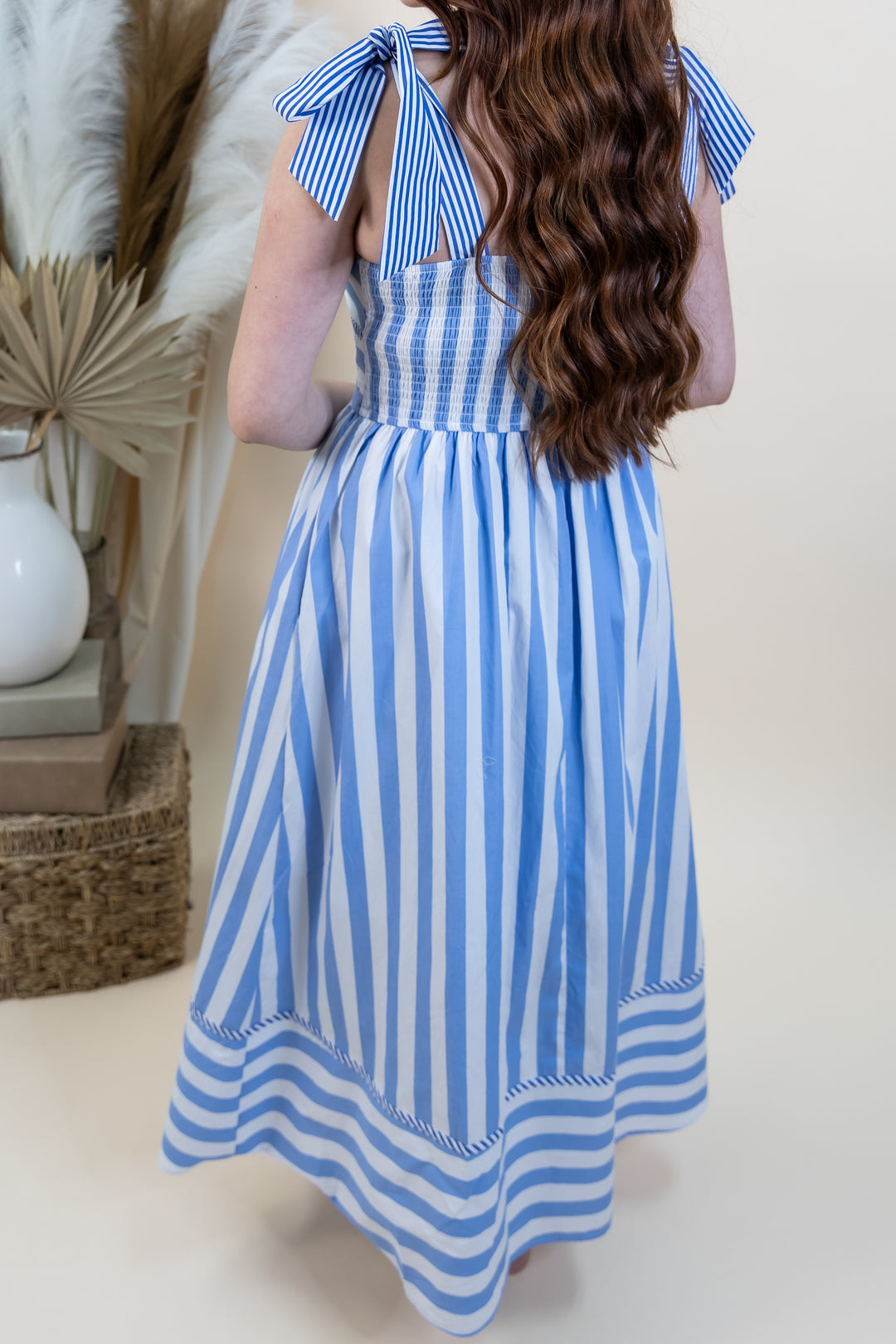 "Main Street Stripes" Dress (Light Blue)