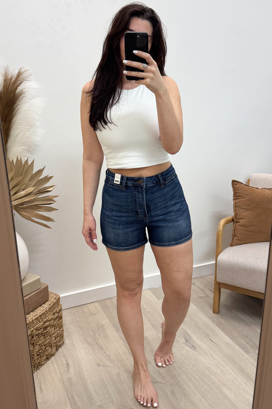 Morgan Denim Shorts (Tummy Control)
