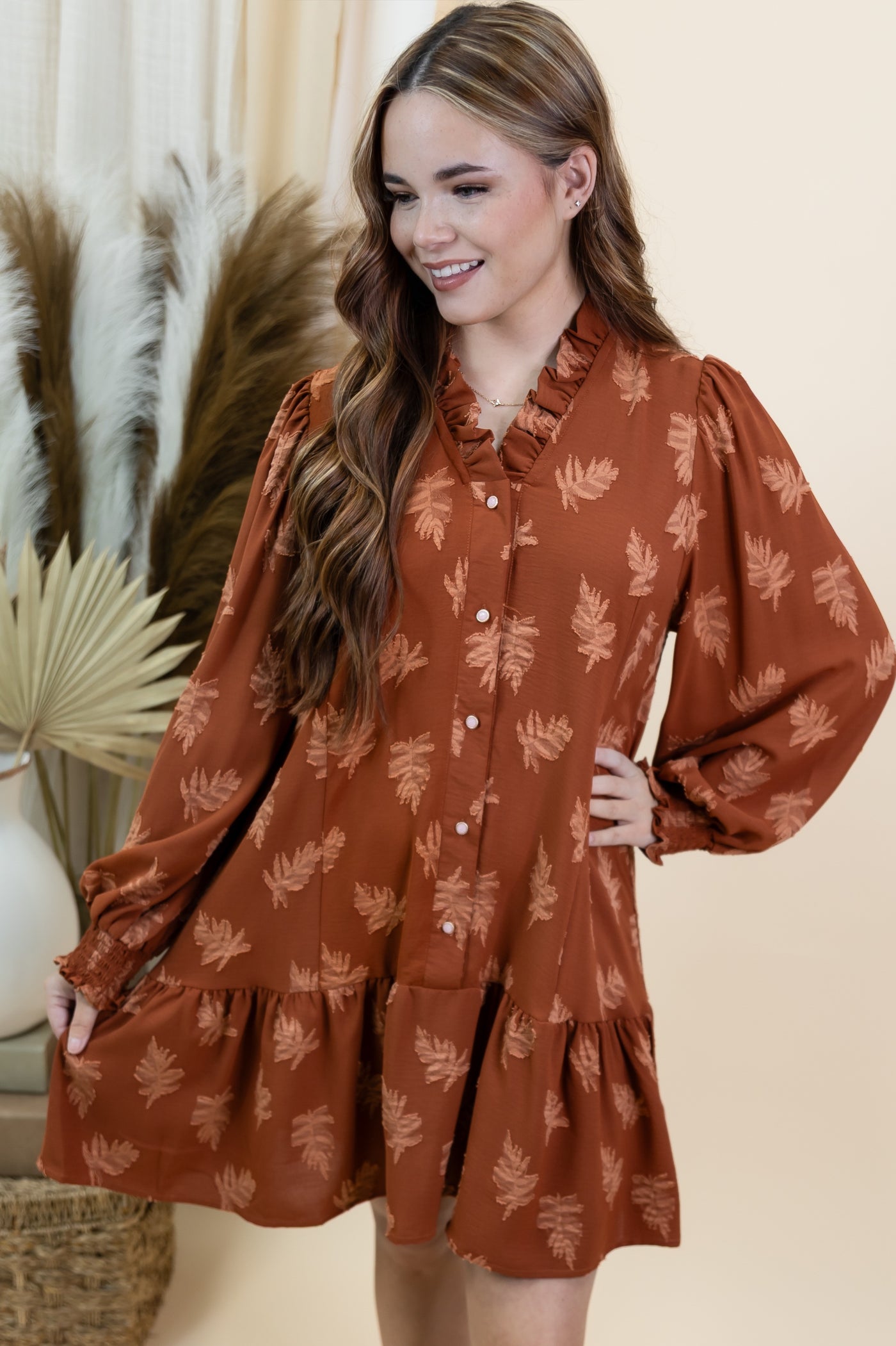 "Fall Festivals" Dress (Rust)