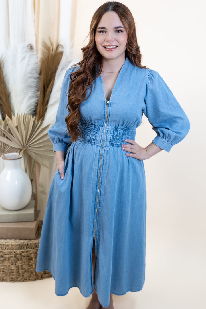 "Out On The Town" Dress (Light Blue)