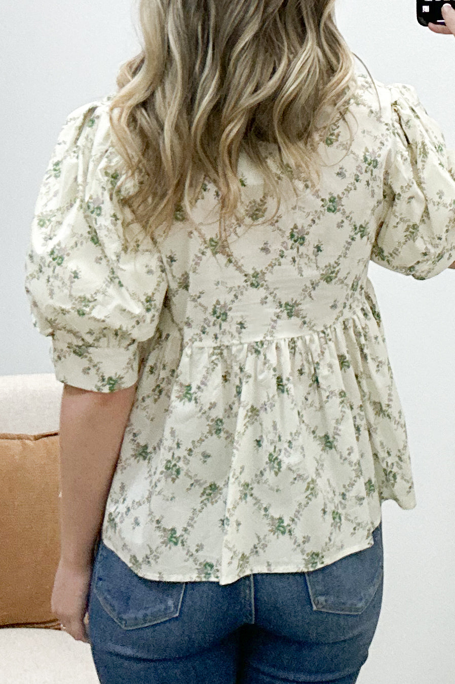 "Blooming Breeze" Blouse (Green)