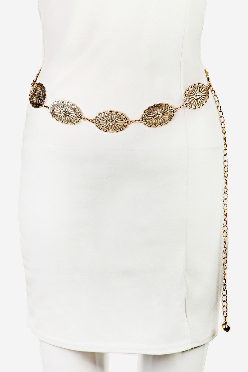 Kendi Oval Chain Belt (Gold)