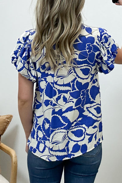 "Keep It Sweet" Blouse (Royal Blue)