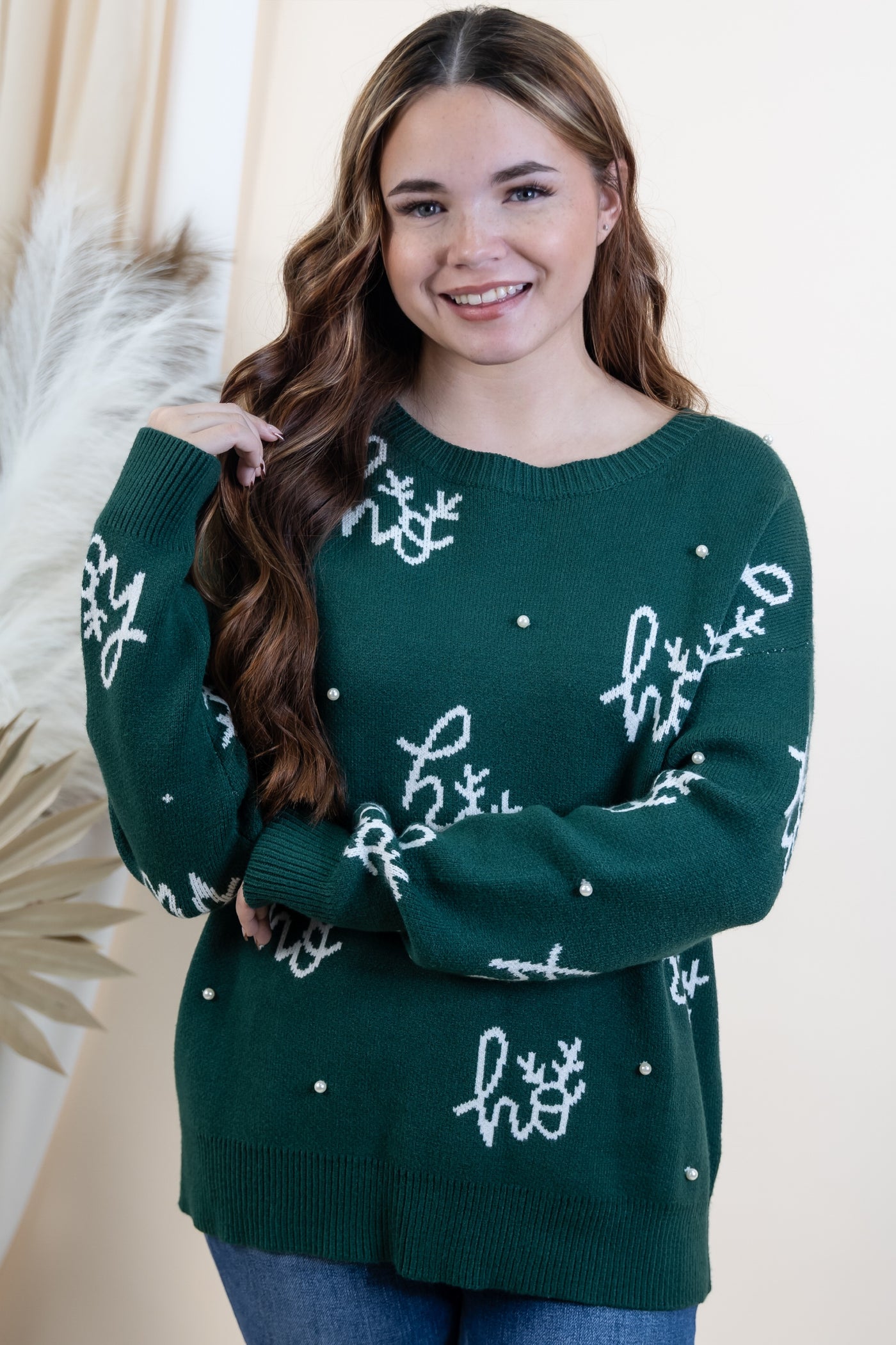 "Ho Ho Ho" Sweater (Hunter Green)
